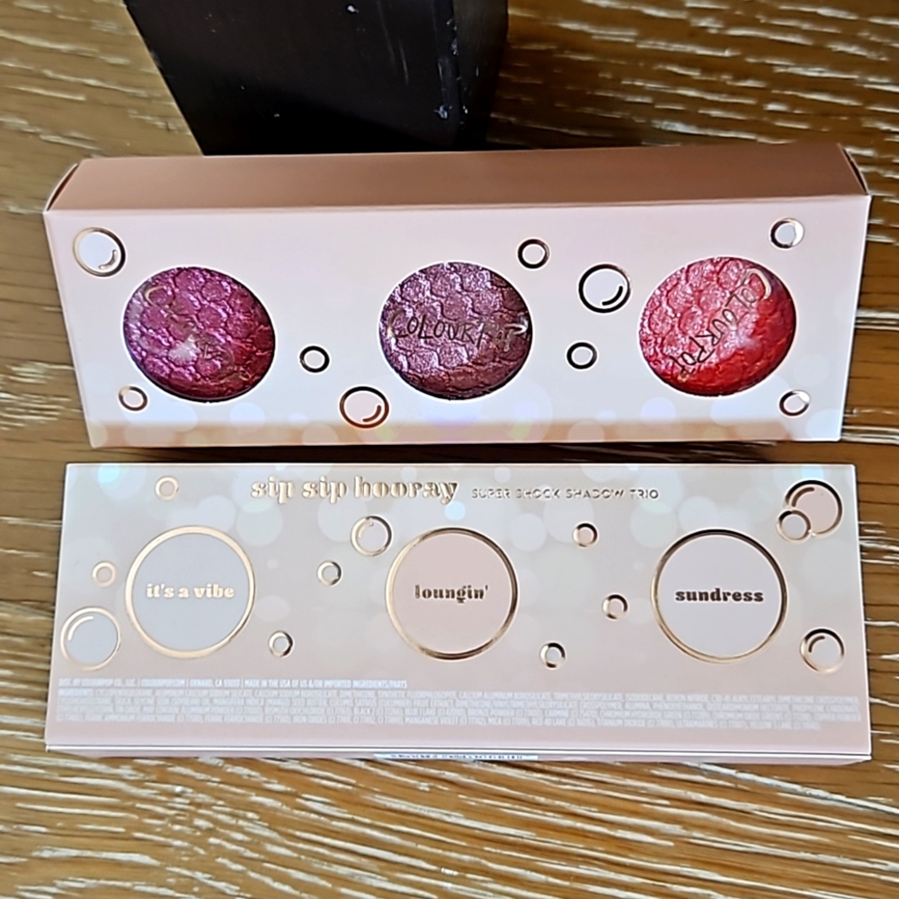 2/$18 Colourpop Sip Sip Hooray Super Shock Shadow Trio